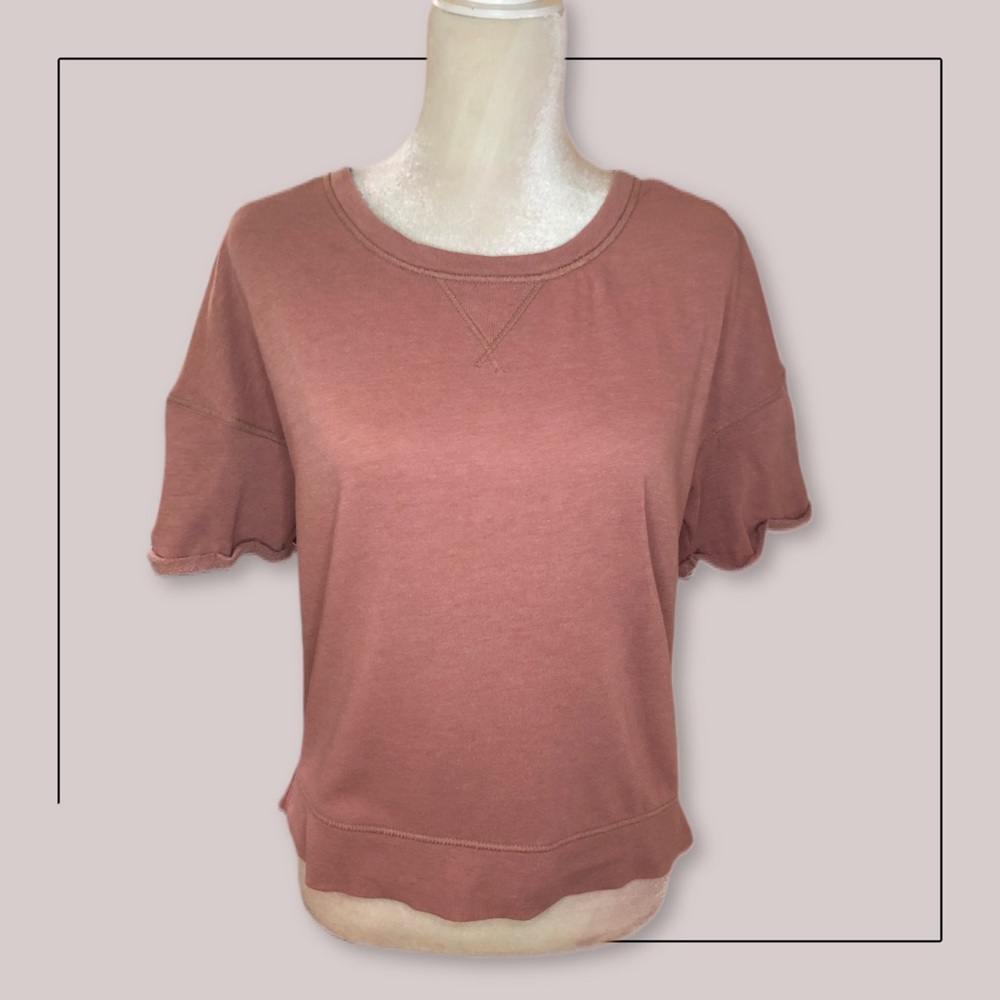 Stars Above Cropped Short-Sleeve Sweatshirt, M